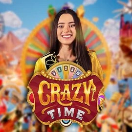 Official Live Casino logo: Crazy Time by Evolution at Spinit Casino