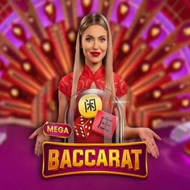 Mega Baccarat slot logo by Pragmatic Play at Spinit Casino